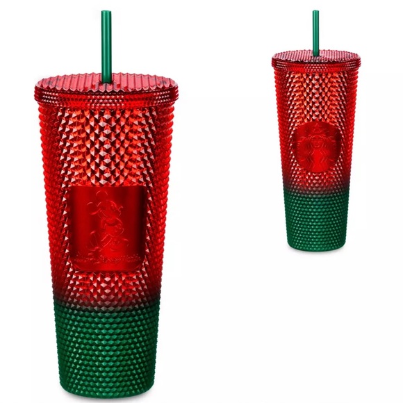 Disney Parks Mickey Christmas Starbucks Tumbler with Straw Walt Disney World NWT - Picture 2 of 13